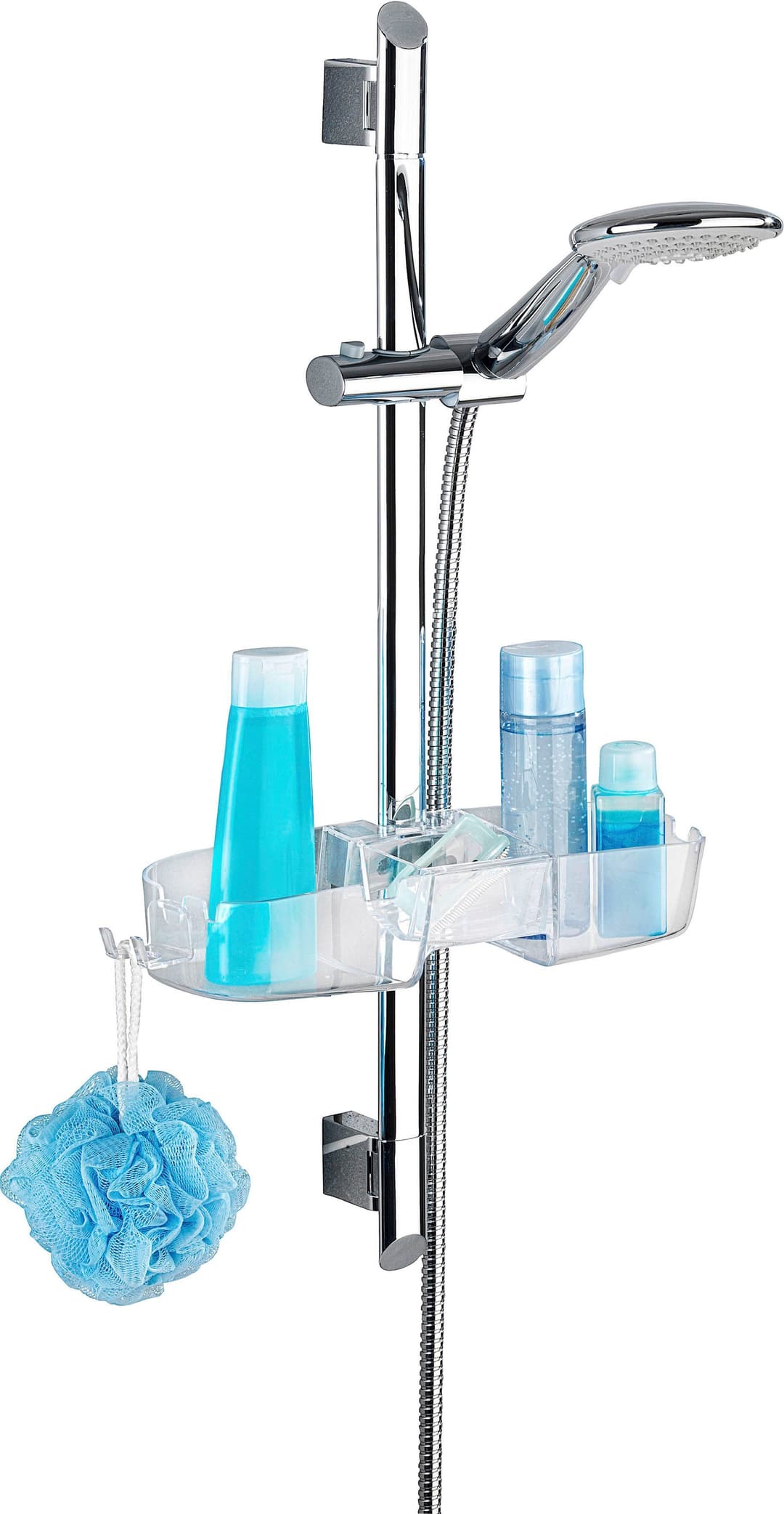 Wenko Duschstangencaddy Premium | Transparent