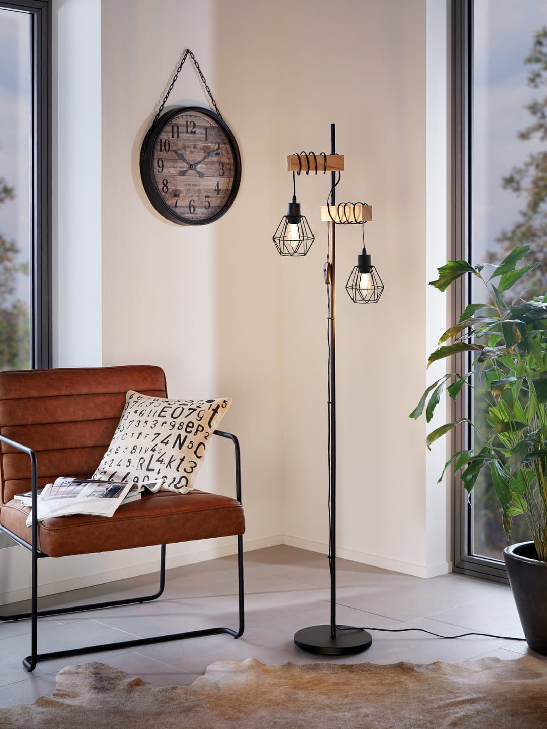 EGLO TOWNSHEND 5 Stehlampe | Schwarz