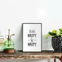 Reinders! Poster Think happy, be happy | Weiß 2