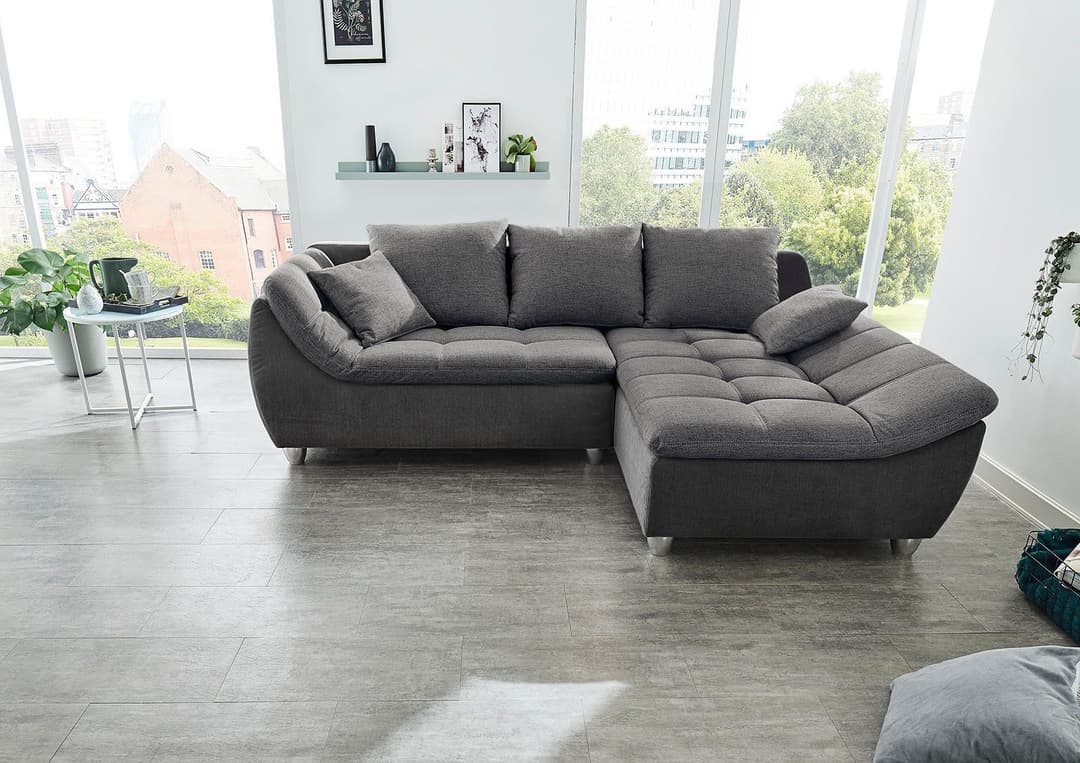 Jockenhöfer Gruppe Ecksofa Genua | Grau