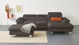 COTTA Ecksofa Driver L-Form | Braun
