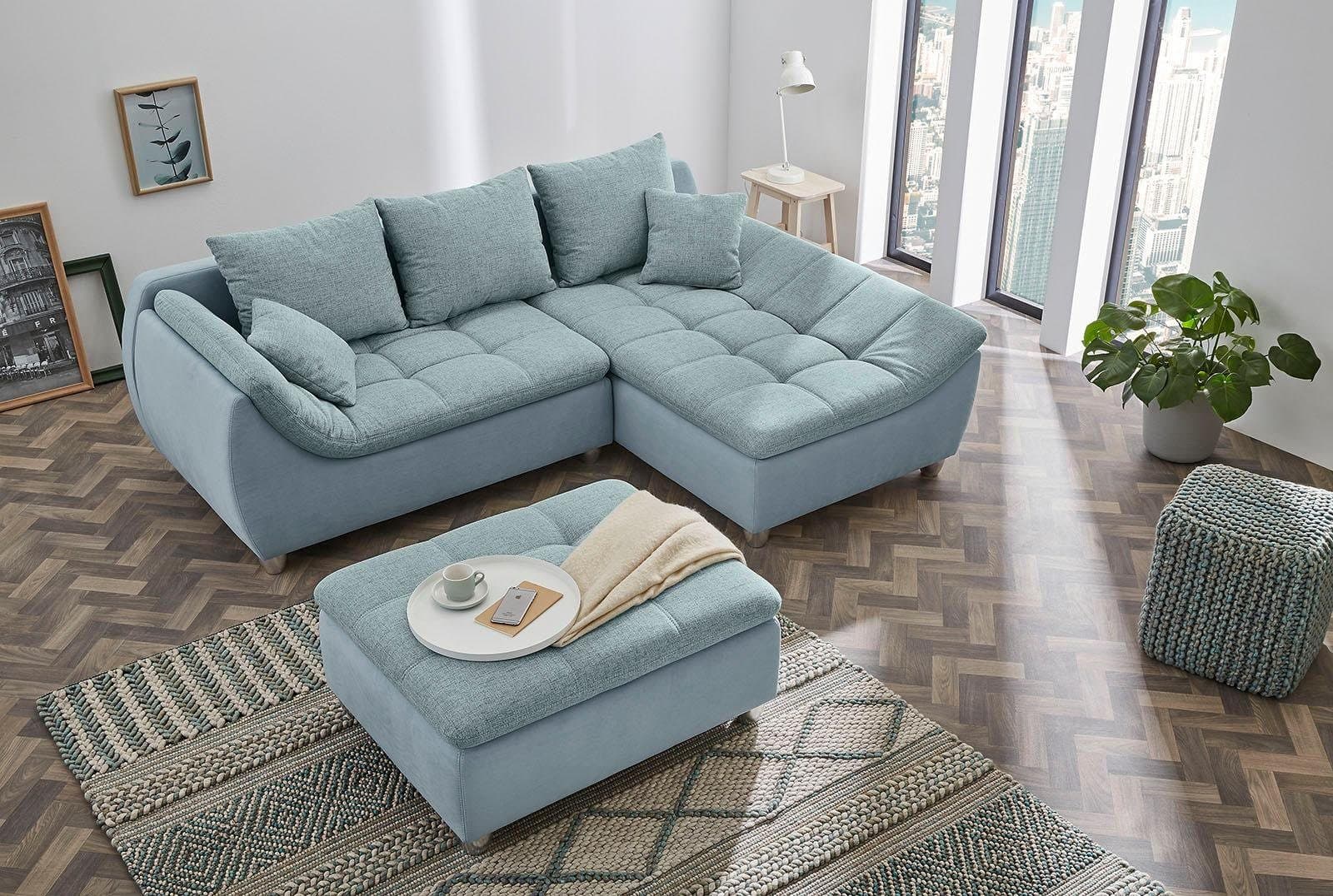 Jockenhöfer Gruppe Ecksofa Genua | Blau