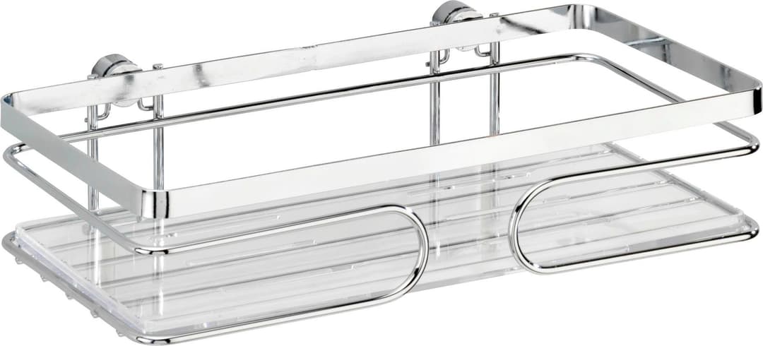 Wenko Duschablage Premium, 1 Etage | Silber