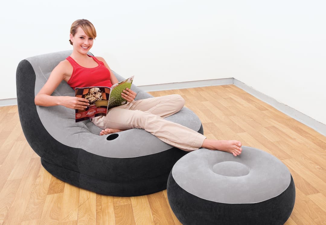 Intex Luftsessel Ultra Lounge Ottomane | Grau