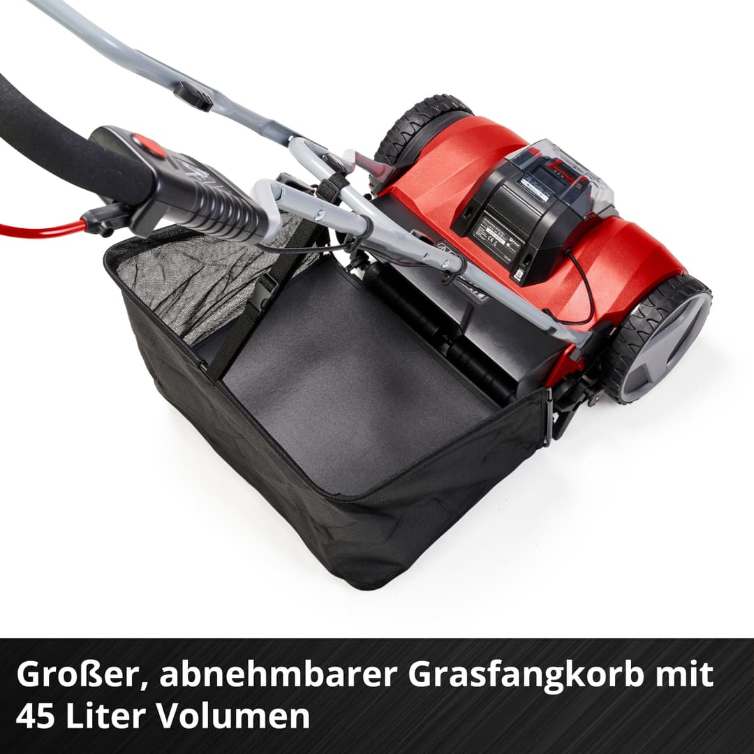 Einhell Akku-Rasenmäher Spindelmäher GE-HM 18/38 Li-Solo | Rot
