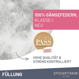 SPESSARTTRAUM Gänsefederkopfkissen Premium | Weiß