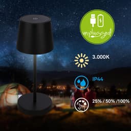 Briloner Leuchten LED Tischleuchte PIHA | Schwarz