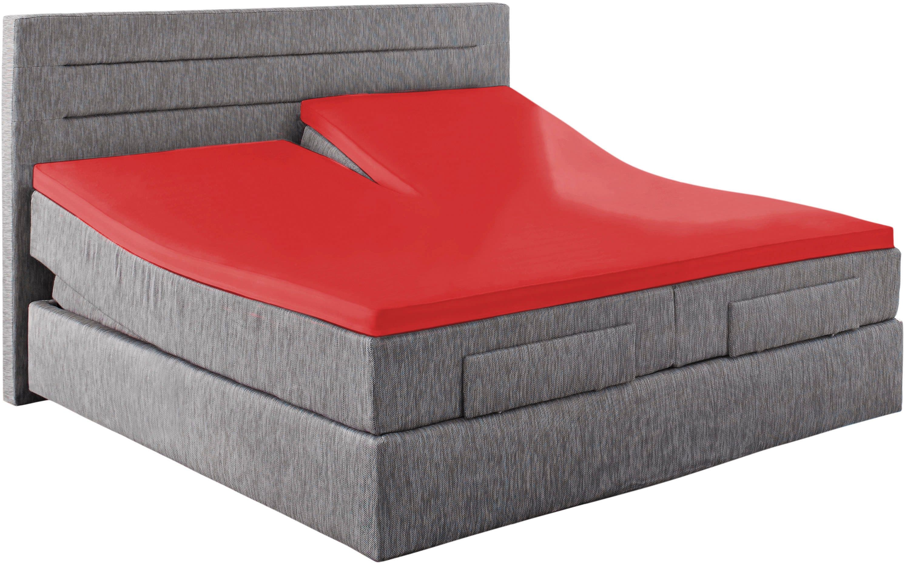 Primera Spannbettlaken Elasthan-Feinjersey Split Topper | Rot