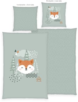 Baby Best Wendebettwäsche Young Collection Nordic Forest | Mehrfarbig