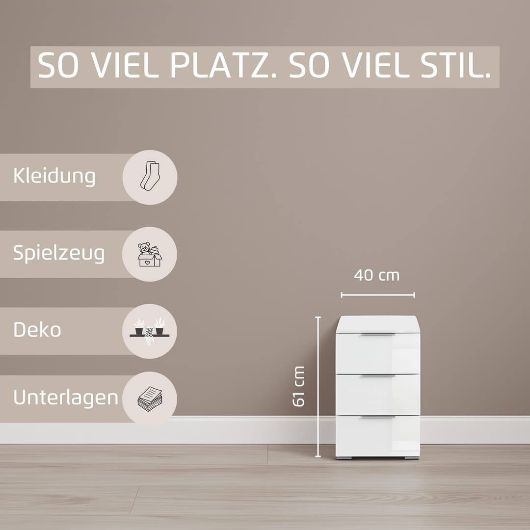 OTTO home AGORDO Nachtkommode | Weiß