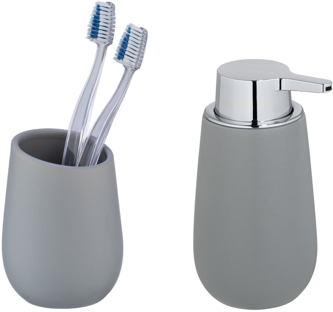 Wenko Badaccessoire-Set Badi | Grau