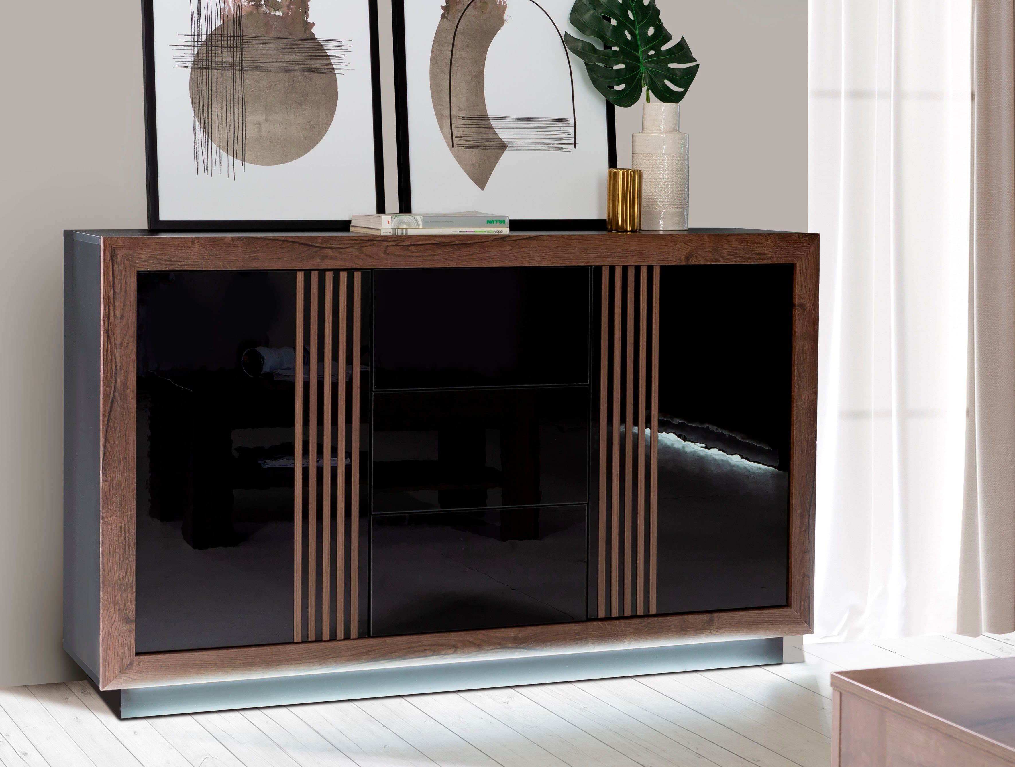 FORTE Sideboard Savona | Schwarz