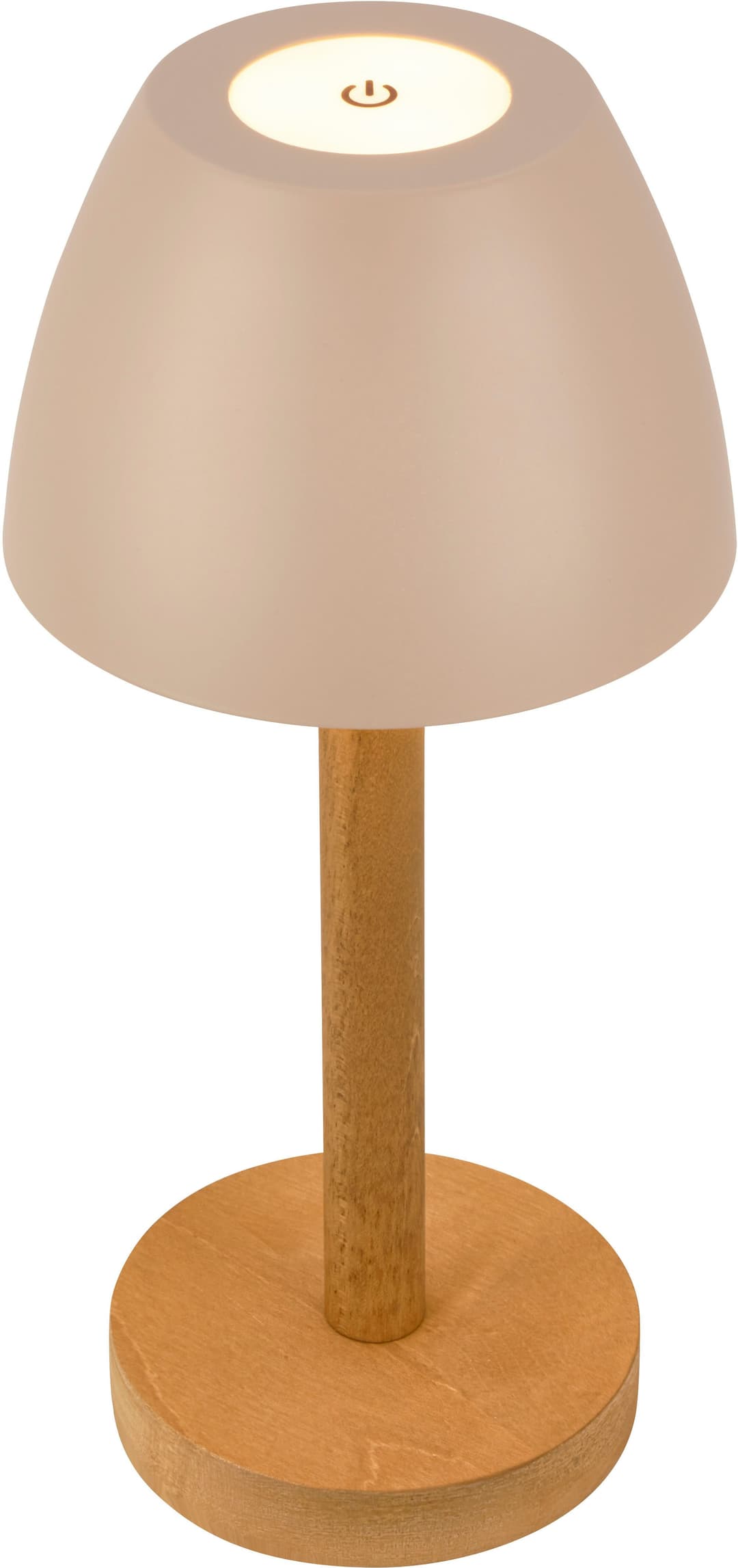 Briloner Leuchten LED Außen-Tischleuchte SERINA WOOD 7661011 | Beige