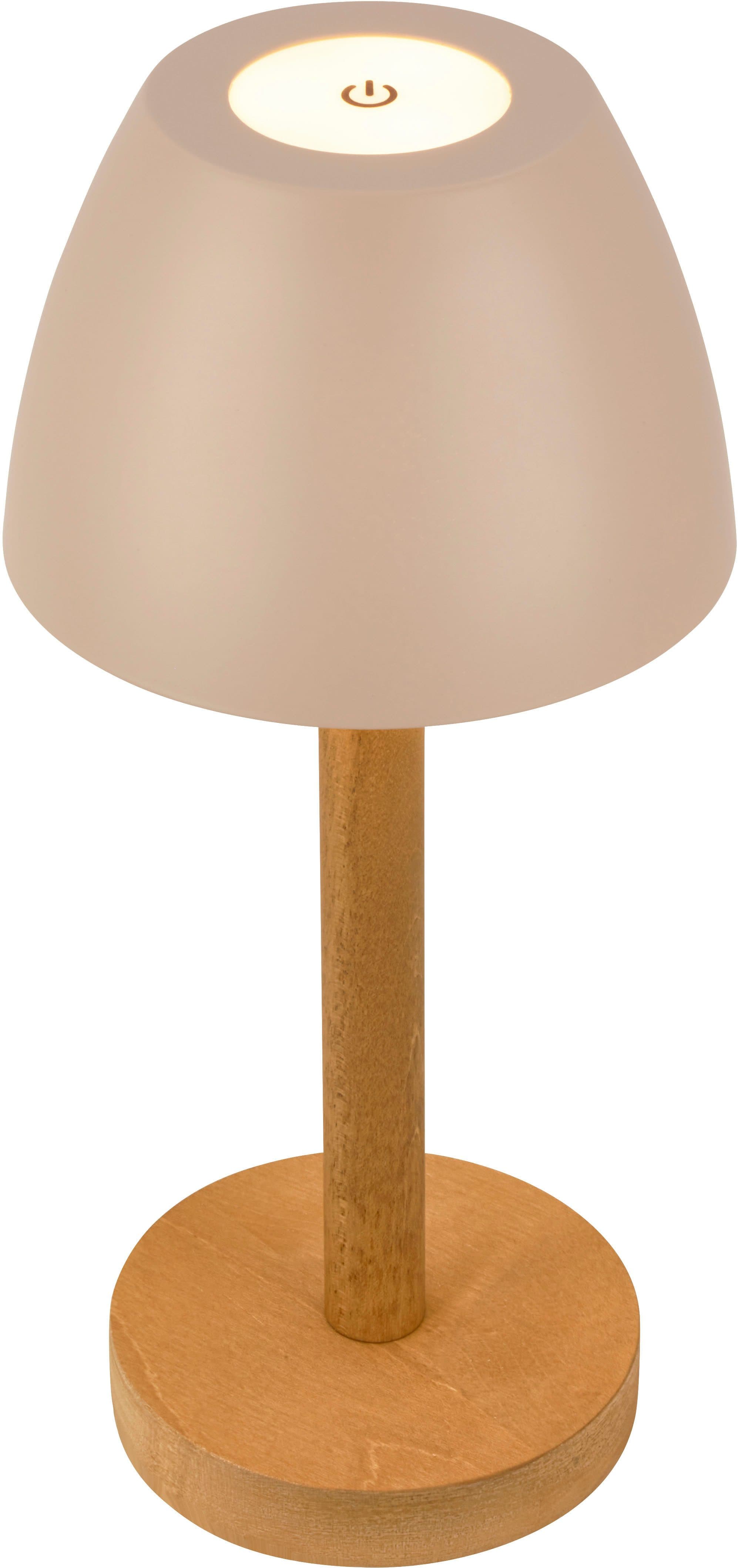 Briloner Leuchten LED Außen-Tischleuchte SERINA WOOD 7661011 | Beige