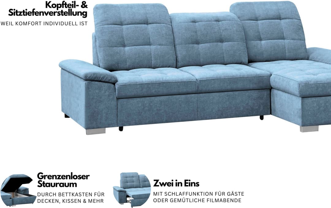 WERK2 Ecksofa Carmen | Grau