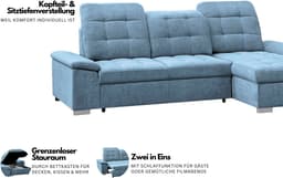 WERK2 Ecksofa Carmen | Grau