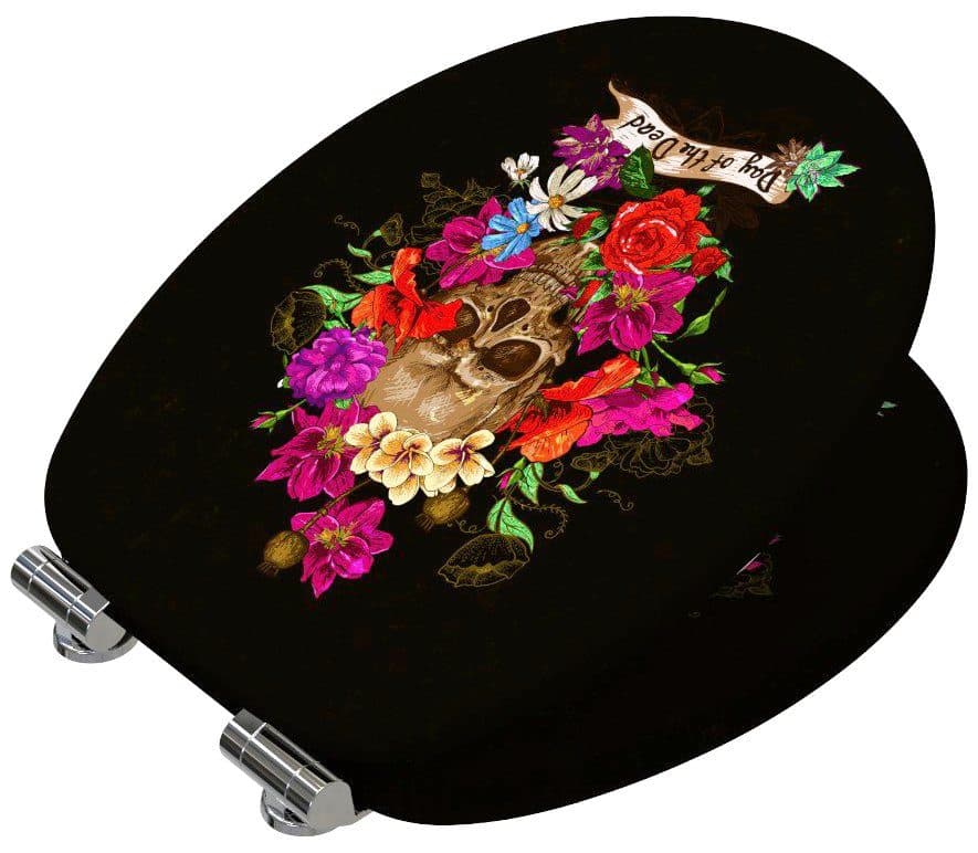 Sanilo WC-Sitz Day of the Dead, mit Absenkautomatik | Schwarz