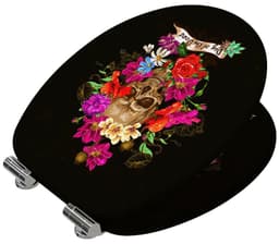 Sanilo WC-Sitz Day of the Dead, mit Absenkautomatik | Schwarz