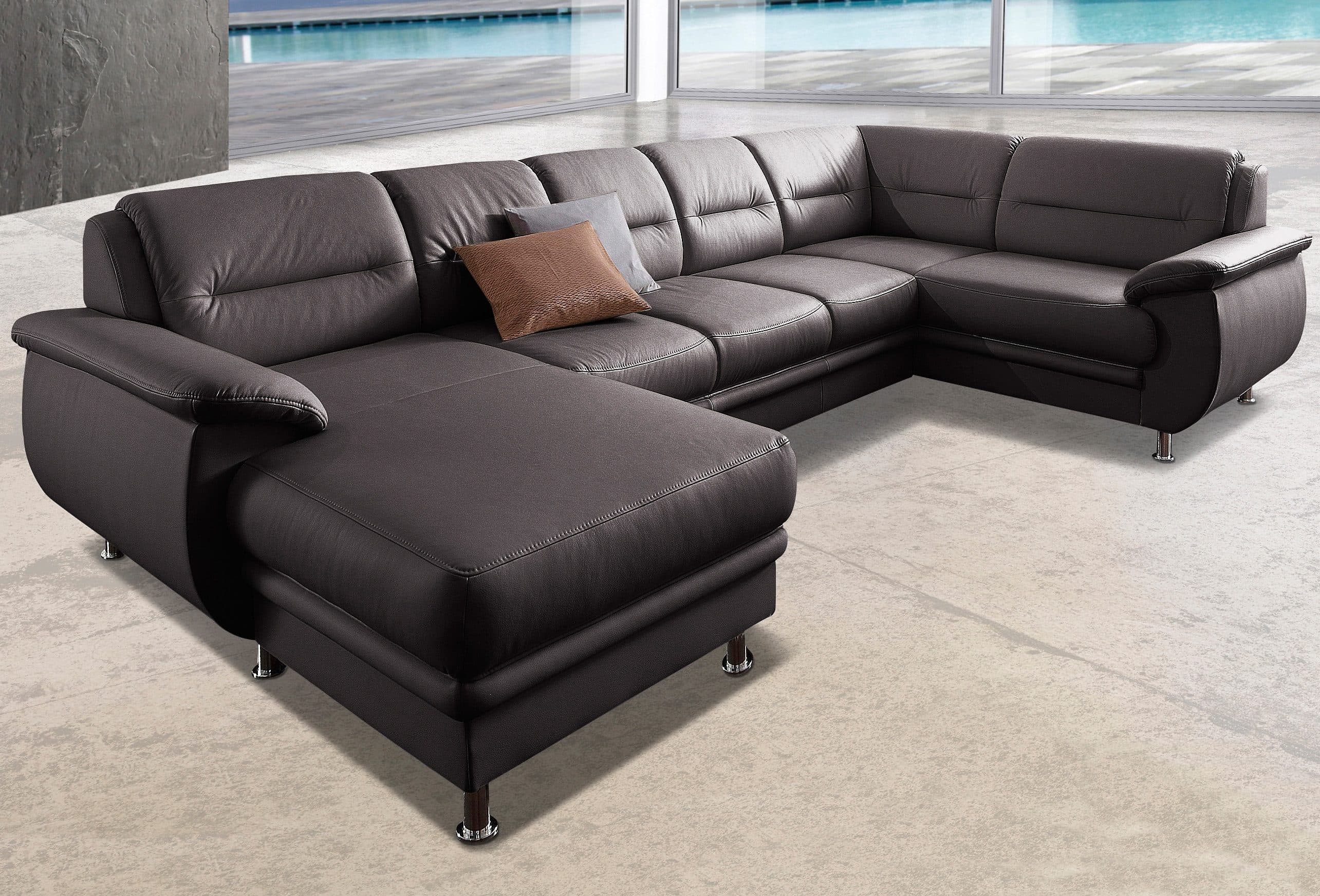 sit&more Wohnlandschaft Mailand U-Form | Braun