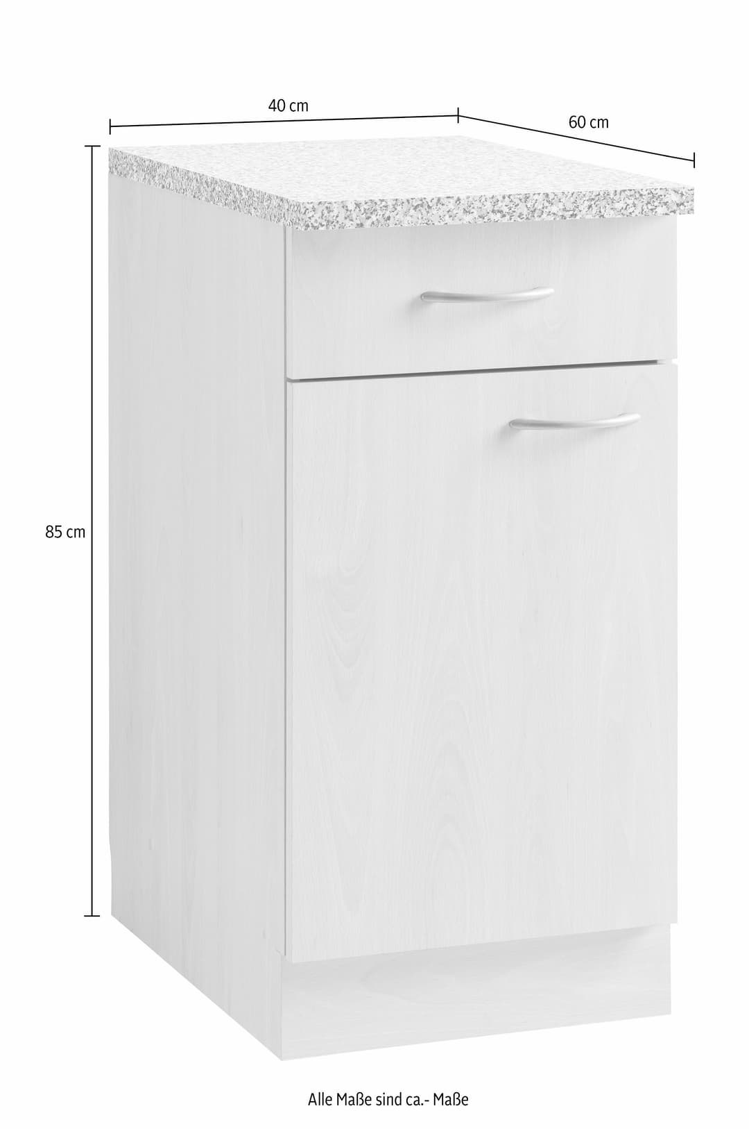 wiho Küchen Unterschrank Kiel | Holztöne