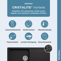 Schock Granitspüle COMO D-100L | Schwarz
