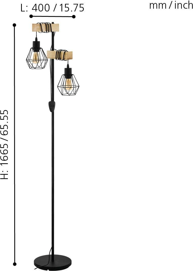 EGLO TOWNSHEND 5 Stehlampe | Schwarz
