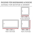 WENKO Duschvorhang Ginko | Mehrfarbig 3