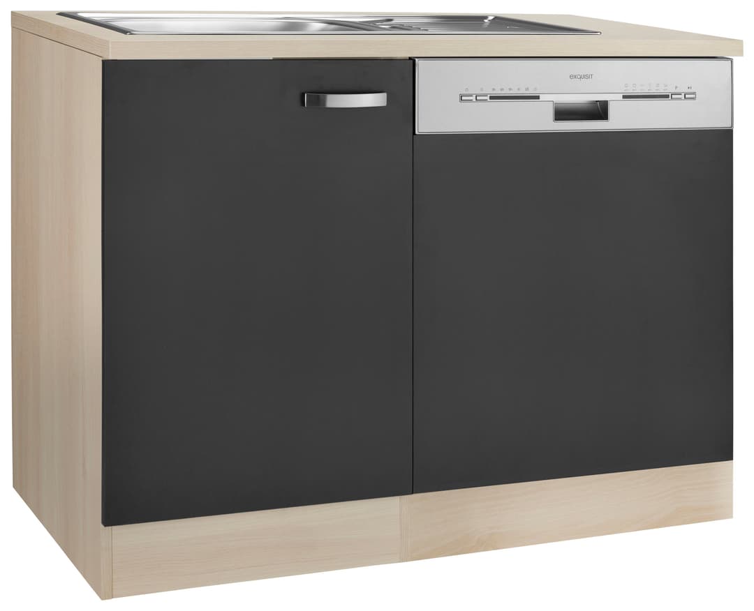 OPTIFIT Spülenschrank Faro | Schwarz