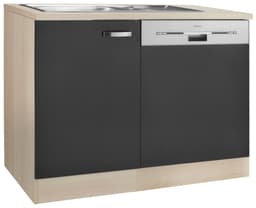 OPTIFIT Spülenschrank Faro | Schwarz