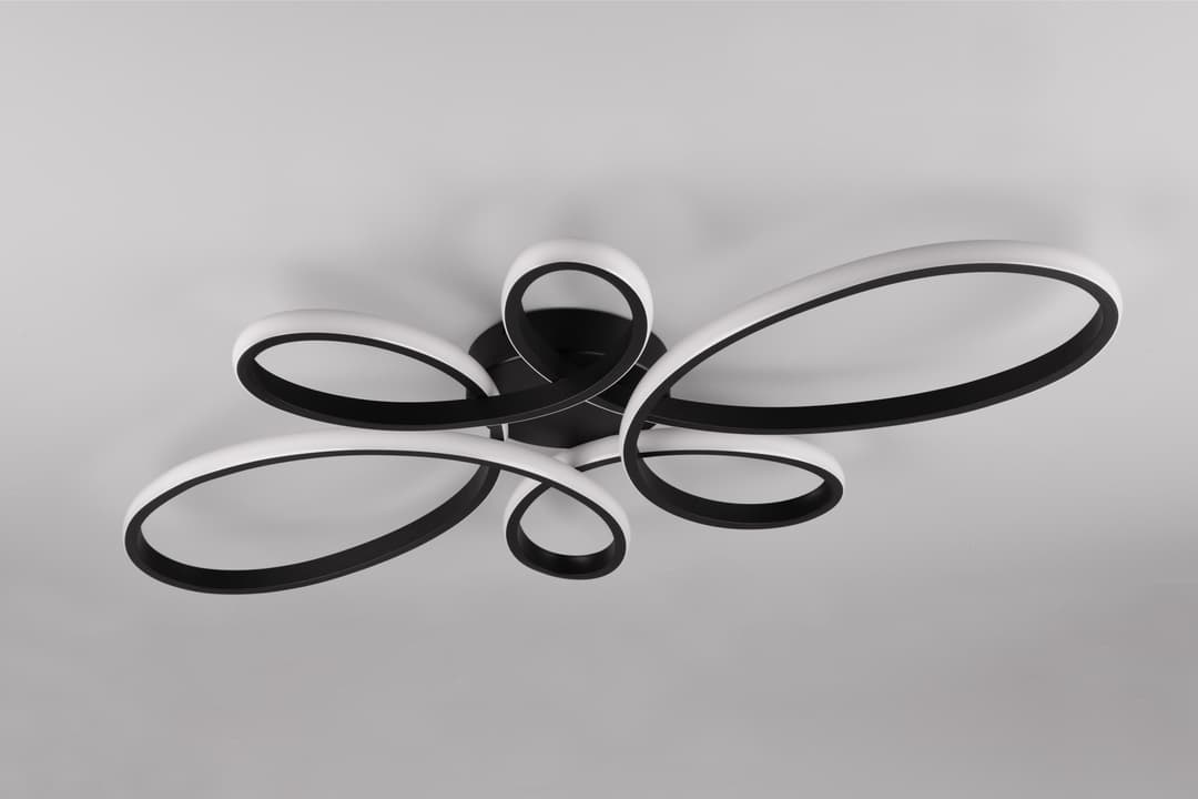 TRIO Leuchten LED Deckenleuchte FLY | Schwarz