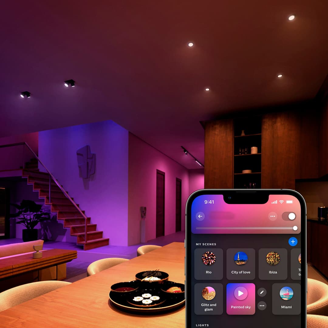 Philips Hue LED-Leuchtmittel White and Color Ambiance 400lm, GU10, 3