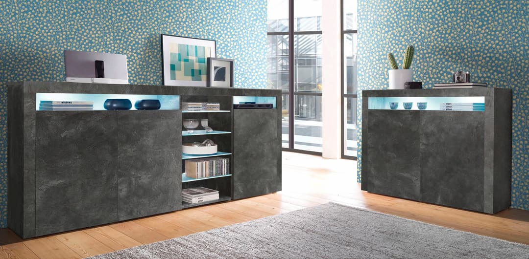 borchardt Möbel Highboard Santa Fe | Grau