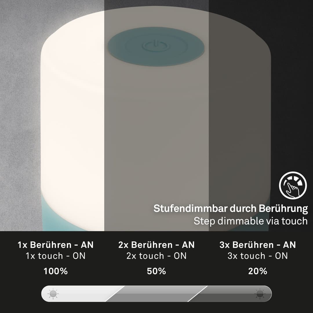 Briloner Leuchten Tischleuchte SMAL | Blau