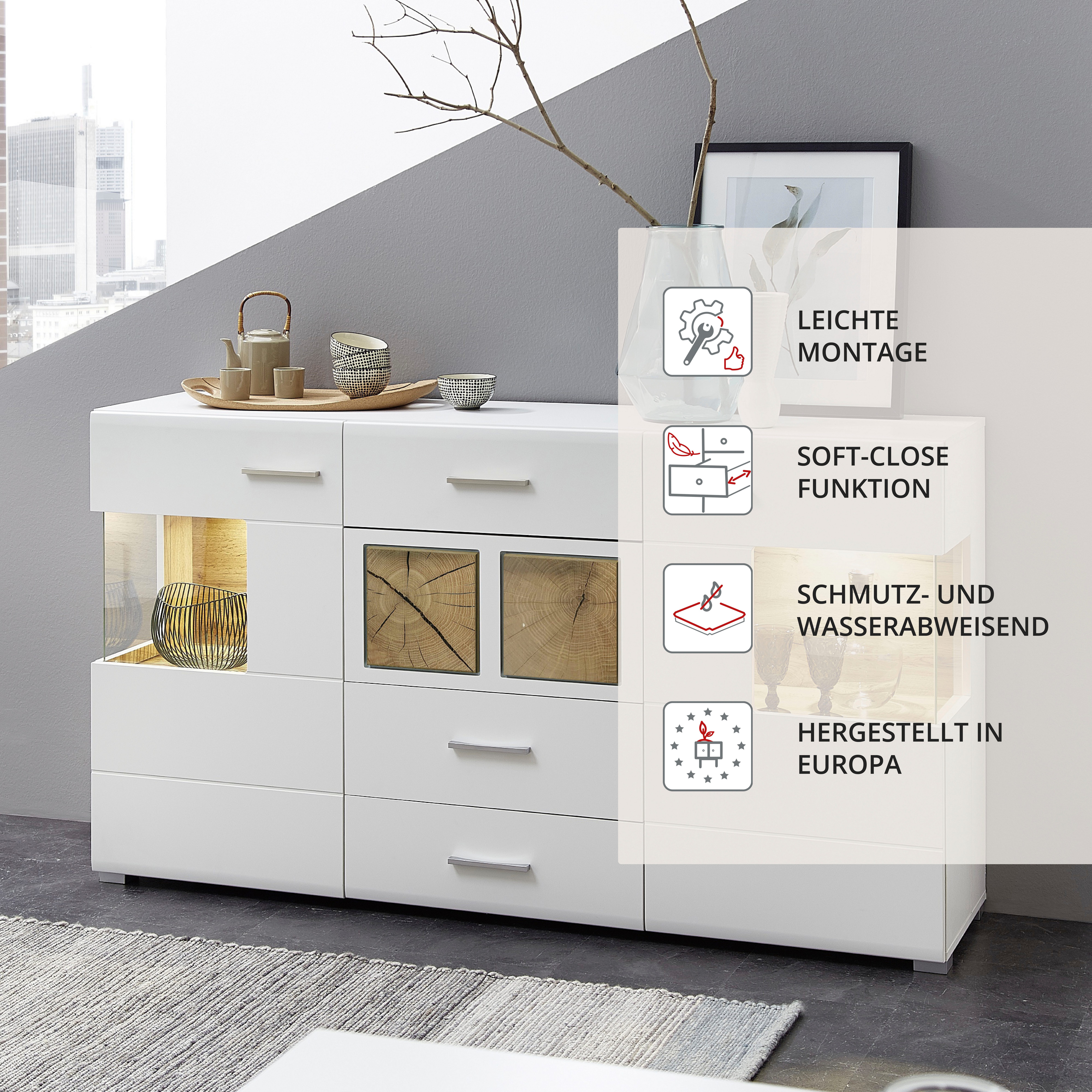 Innostyle Sideboard FUN PLUS | Weiß