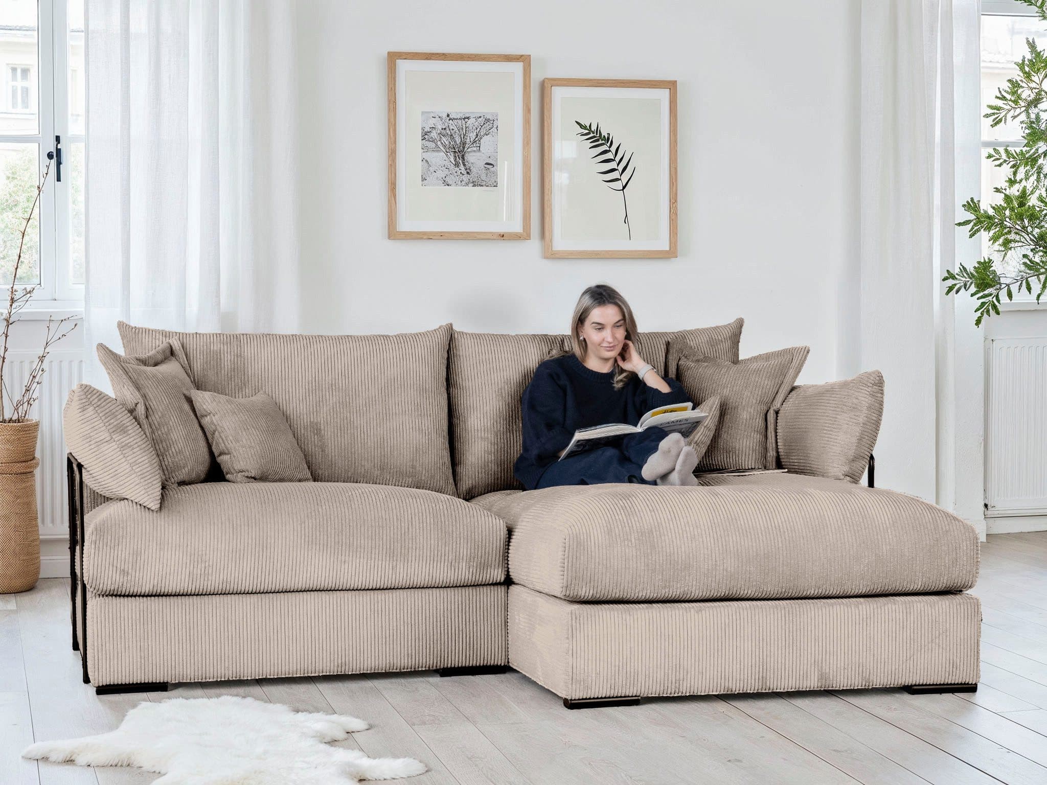 Home affaire Ecksofa Casa XL L-Form | Beige