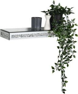 MIRRORS AND MORE Wandregal Glitty | Silber