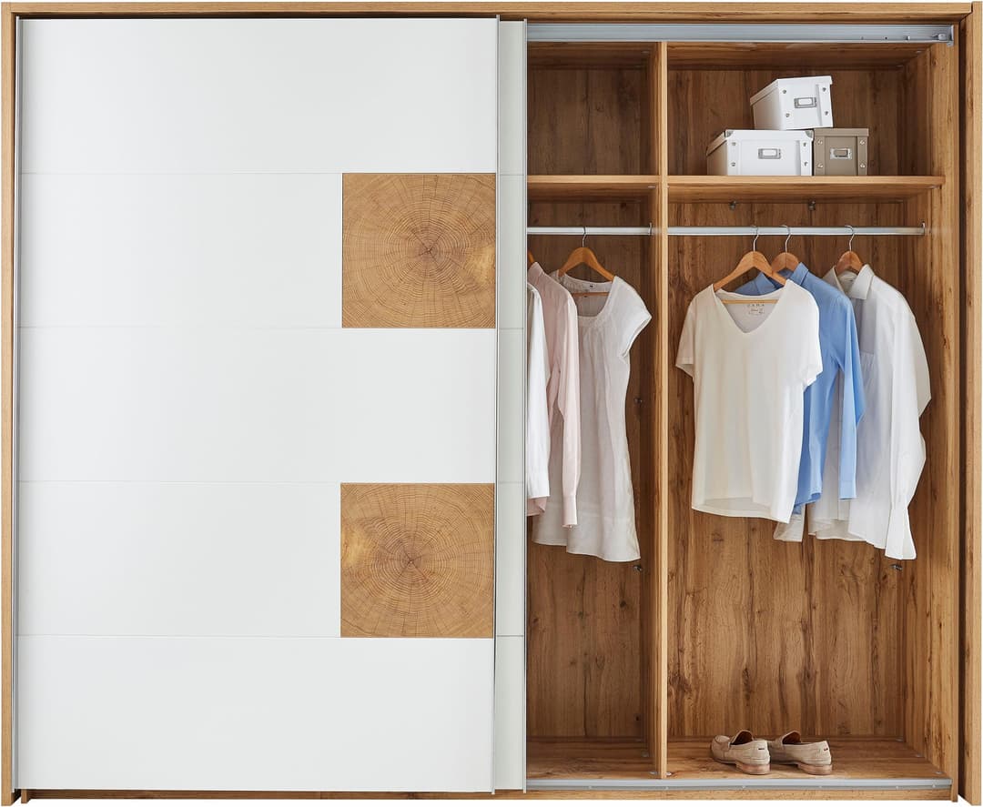 Schlafkontor Schwebetürenschrank Capri | Holztöne
