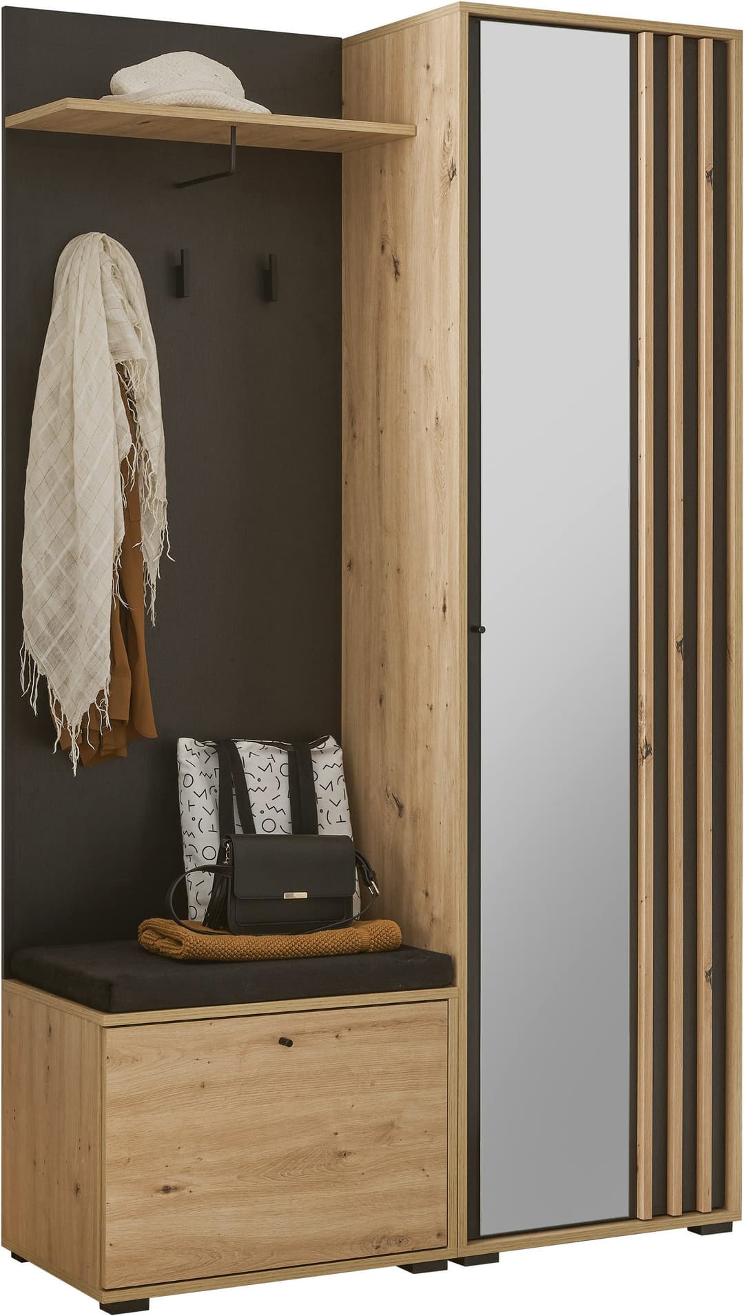 HBZ Kompaktgarderobe Volano | Holztöne