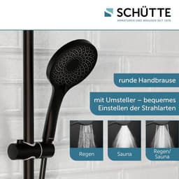 Schütte Brausegarnitur RAVEN | Schwarz