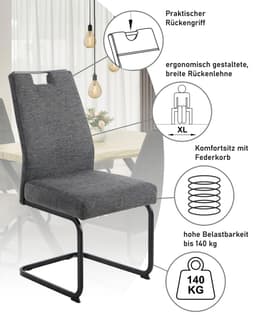 HELA Freischwinger KERTIN | Grau
