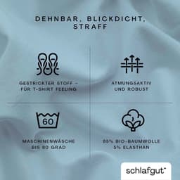 Schlafgut Spannbettlaken PURE | Blau