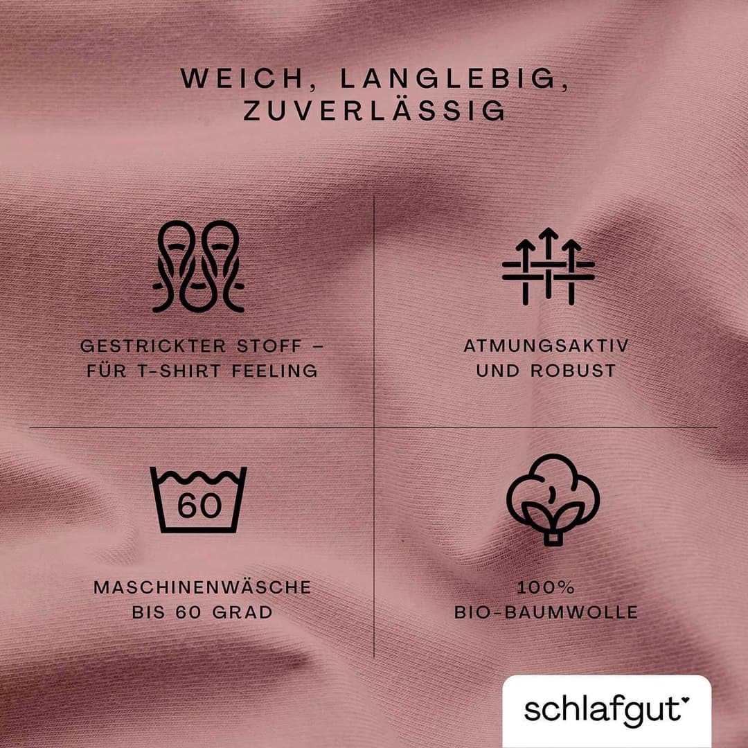 Schlafgut Spannbettlaken CASUAL | Lila