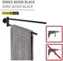 Wenko Bosio Handtuchhalter | Schwarz 3