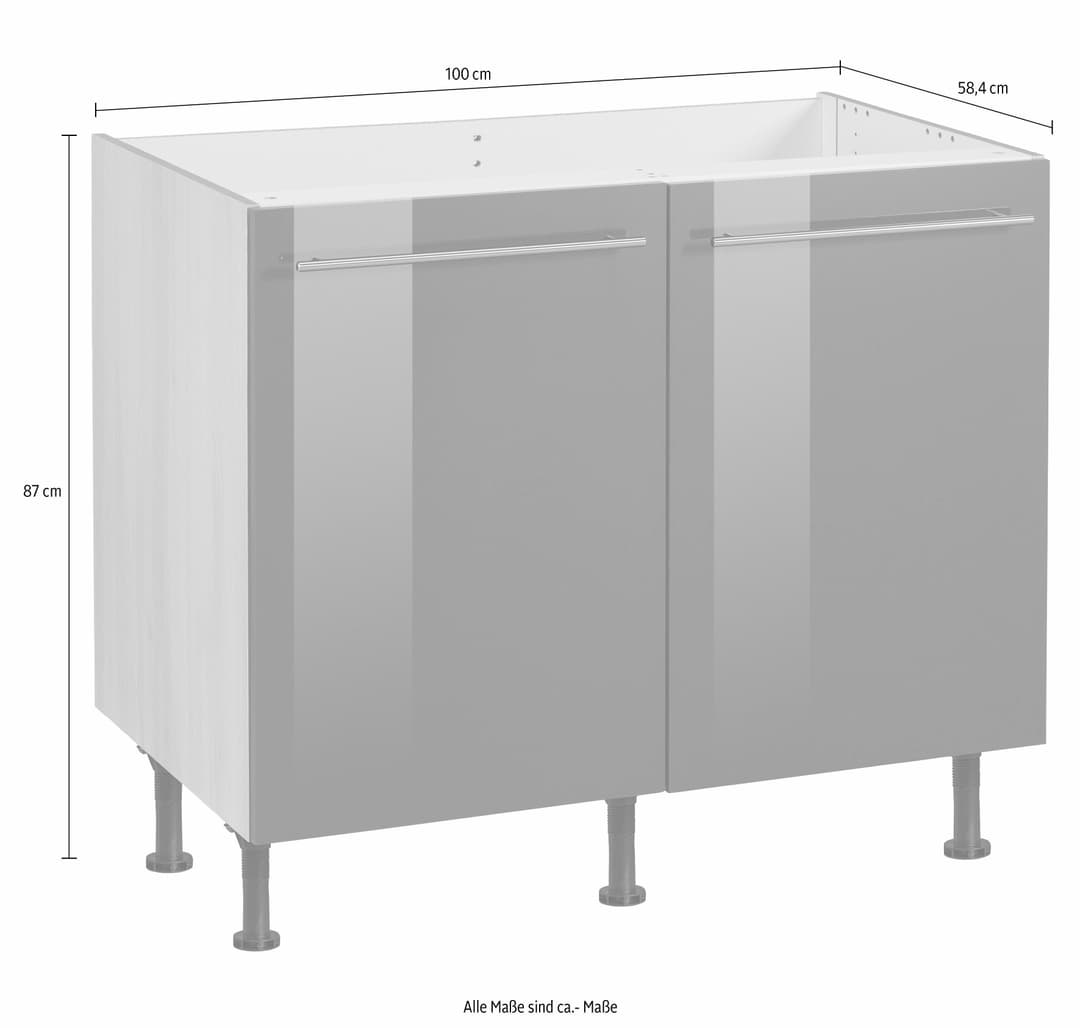OPTIFIT Spülenschrank Bern | Weiß