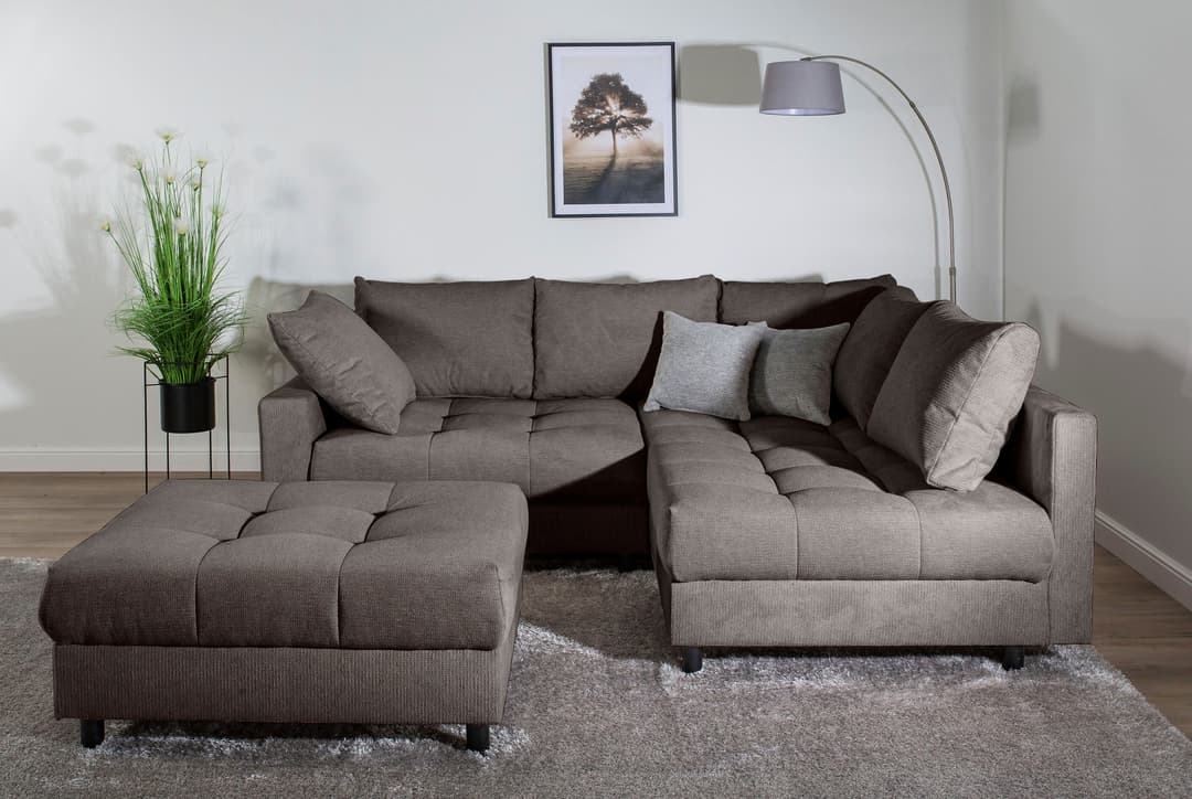 COLLECTION AB Ecksofa Toni L-Form | Grau