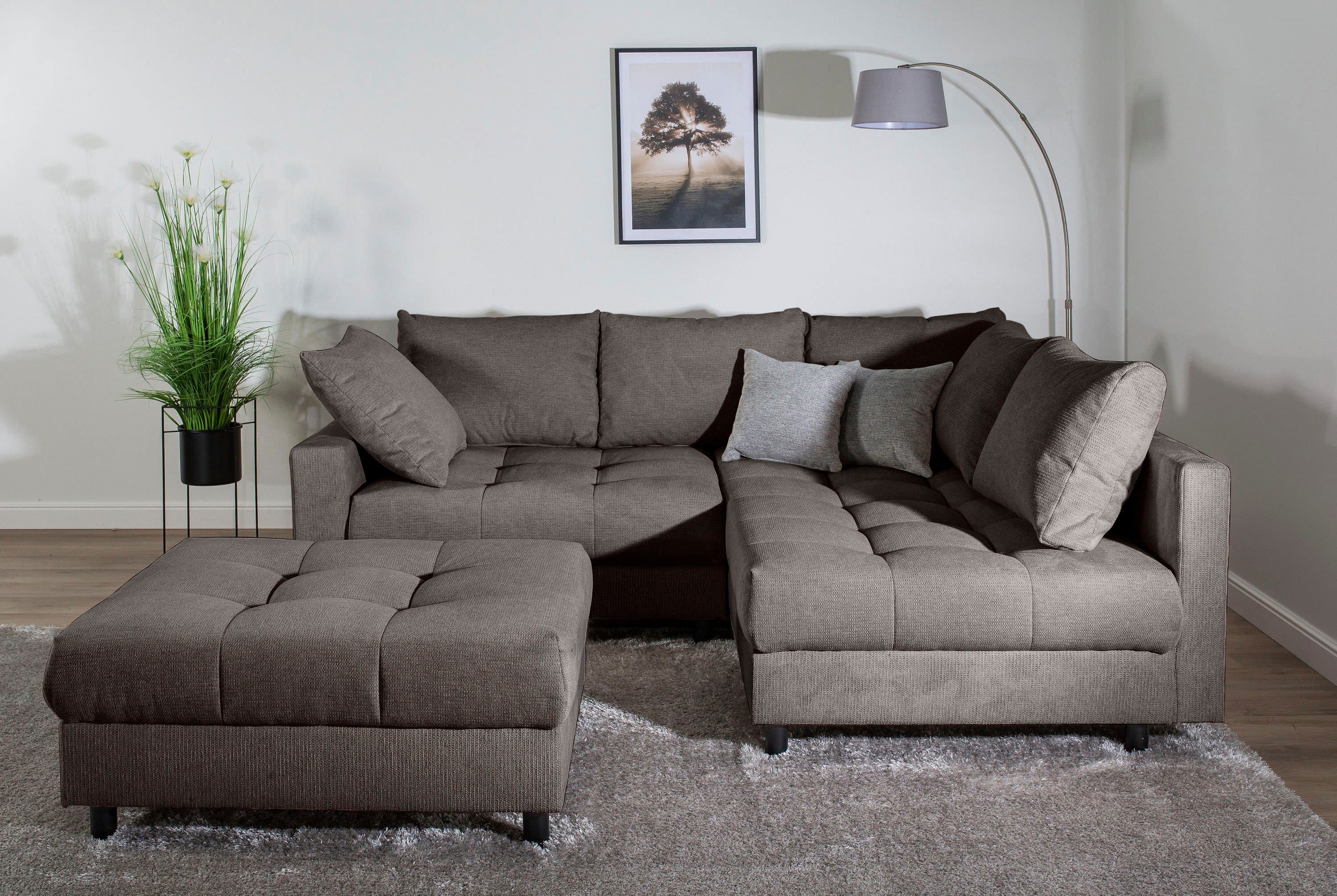 COLLECTION AB Ecksofa Toni L-Form | Grau