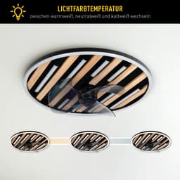 OTTO home LED Deckenleuchte Deckenventilator Vollo | Holztöne