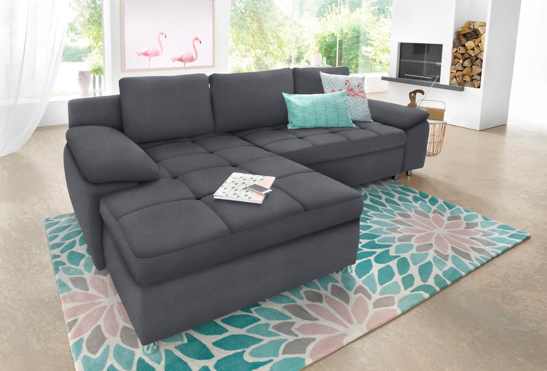 Home affaire Ecksofa Labene L-Form | Grau