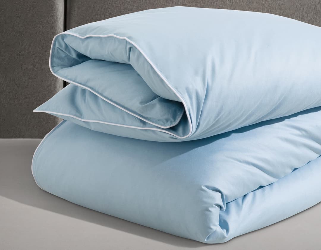 RIBECO Federbettdecke Leon | Blau