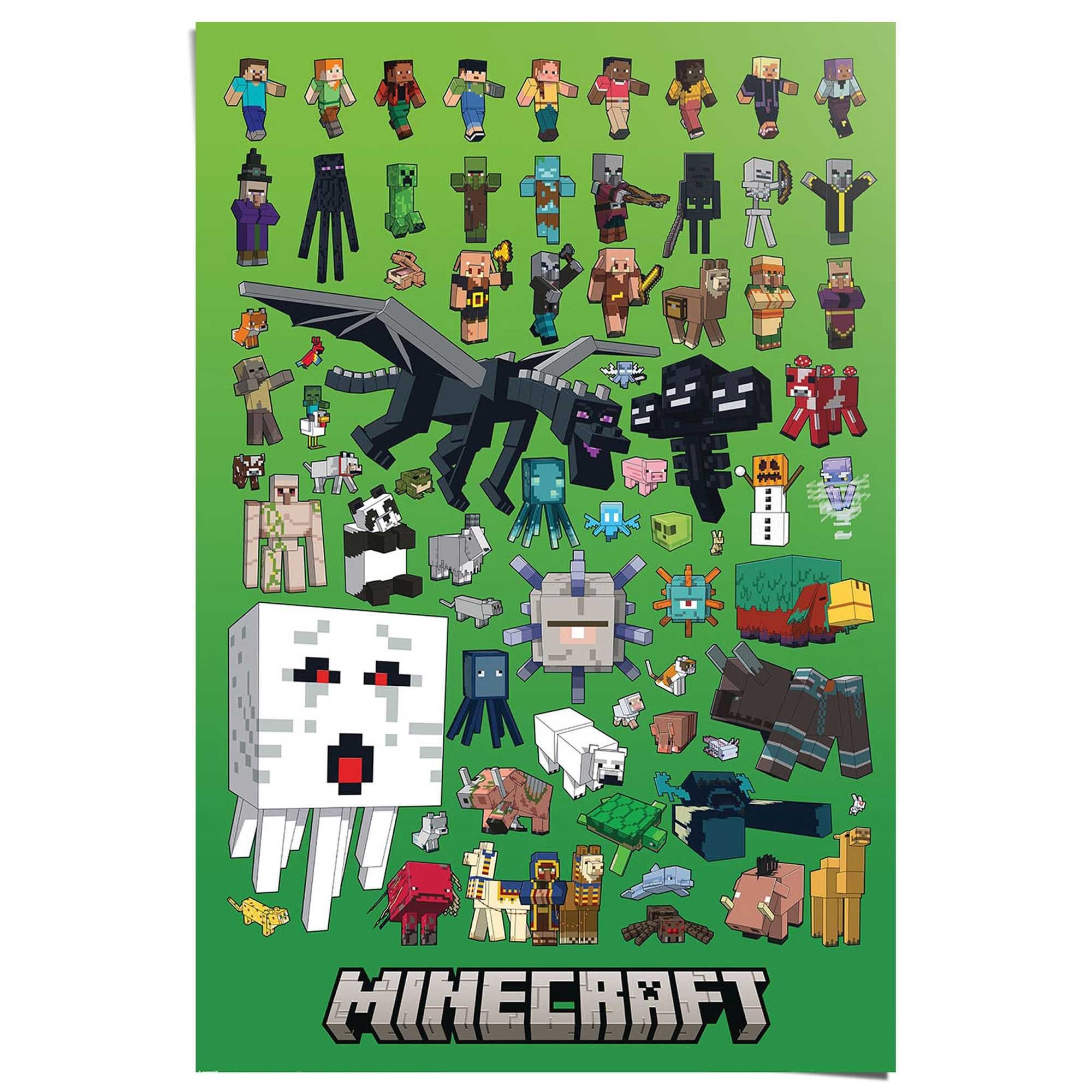 Reinders! Poster Minecraft - character montage | Grün